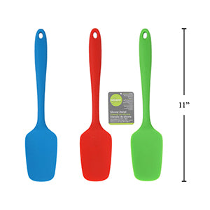Luciano Gourmet - Silicone Spoon / Spatula Asst. Red, Green, Blue, 11''