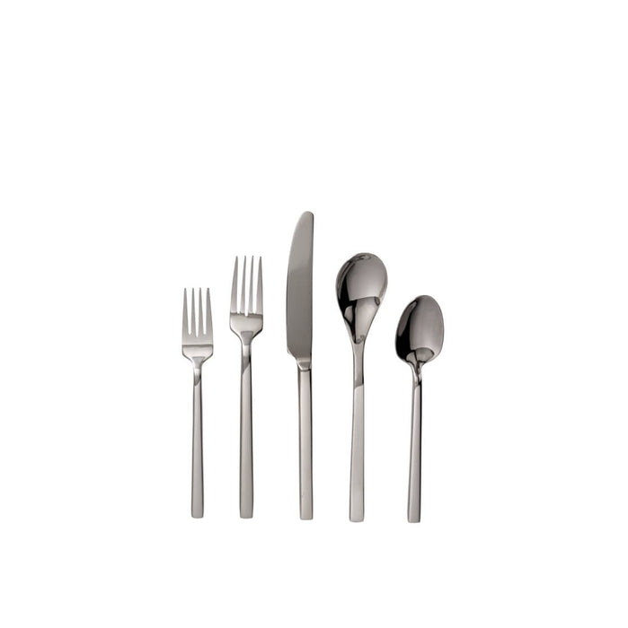Vikko Crown - Sapphire, Mirror 18/10 SS, Square Flatware, 20 Pc Set