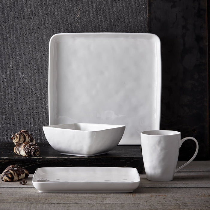 La Rochelle - Square , Porcelain, 16 Pc Dinnerware Set, Mercerie, Service For 4