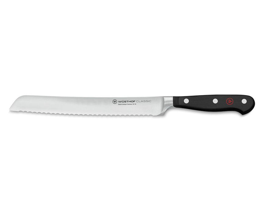 Wusthof - Gourmet Bread knife, Serrated, Slanted Tip, 8", Black