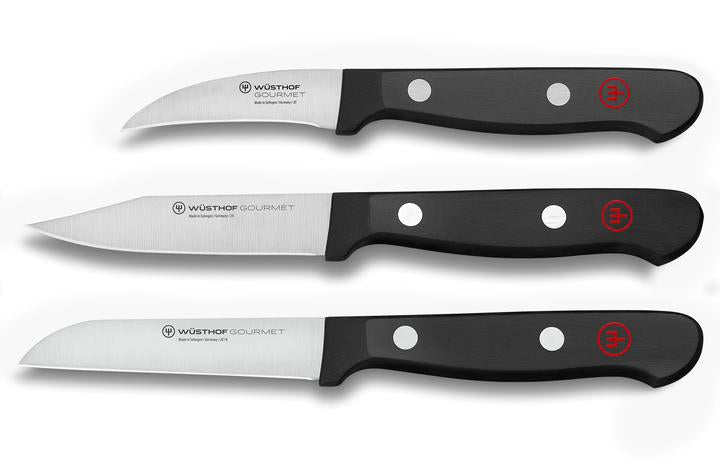 Wusthof - Gourmet Paring Knife 3 Pc Set, Black