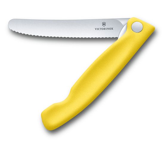 Victorinox - Swiss Classic Foldable Paring Knife, Serrated Edge,Yellow