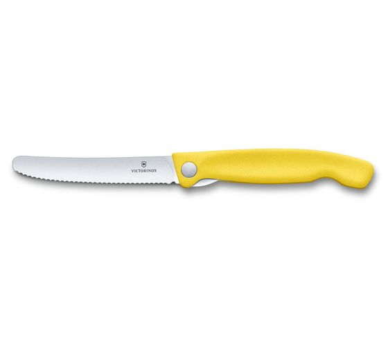 Victorinox - Swiss Classic Foldable Paring Knife, Serrated Edge,Yellow