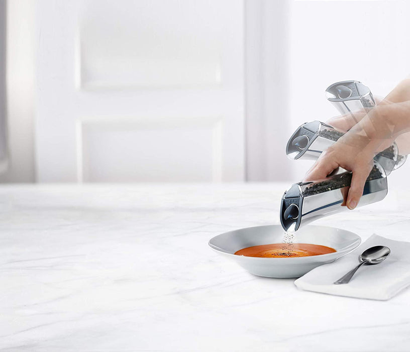 Trudeau - Plus Pepper Chrome Graviti Mill, Silver 8"