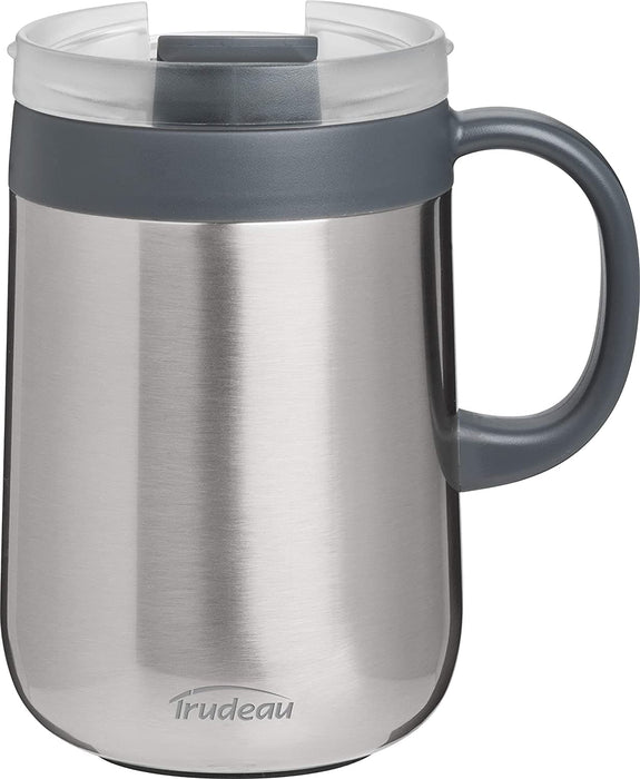 Trudeau - SS Desktop Mug  W/ Cover, 16 Oz