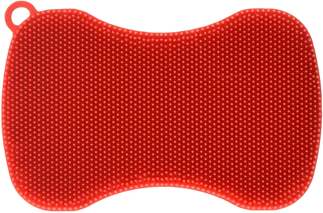 Kuhn Rikon - Stay Clean, Silicone Scrubber, Red, 5" x 3"