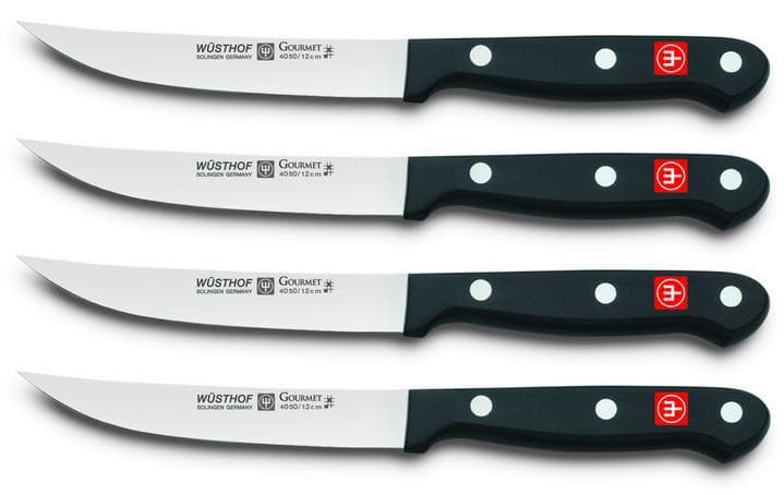 Wusthof - Gourmet Steak Knife 4 Pc Set 4.5'' Black