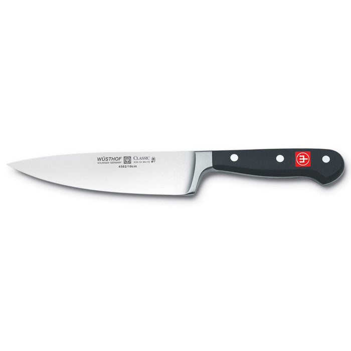 Wusthof - Classic Chef Knife, Straight, Spear Tip, 6", Black