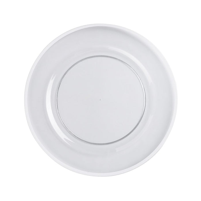 Vikko Decor - Classic White Rim Glass Charger 13"