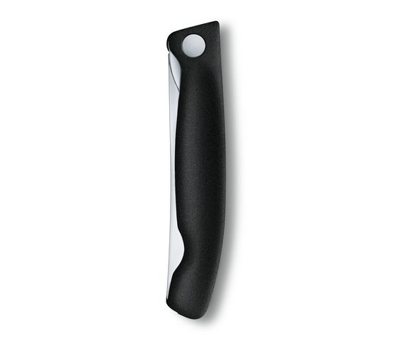 Victorinox - Swiss Classic Foldable Paring Knife, Serrated Edge, Black