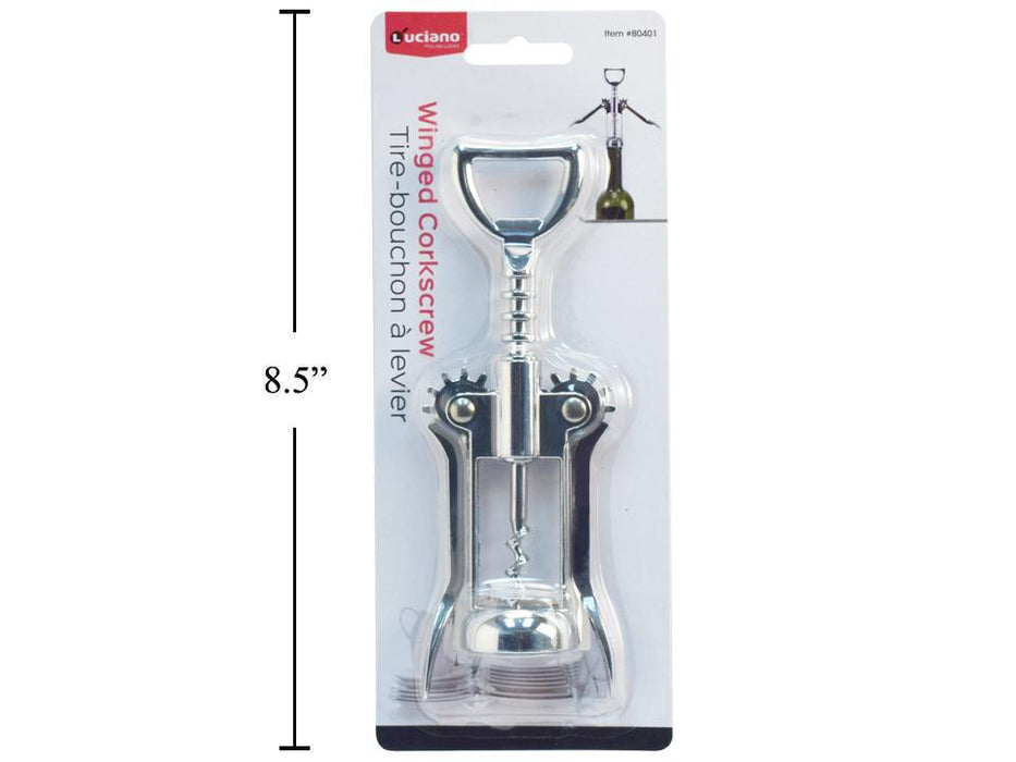 Luciano - Winged SS Corkscrew, Multifunctional Bottle Opener