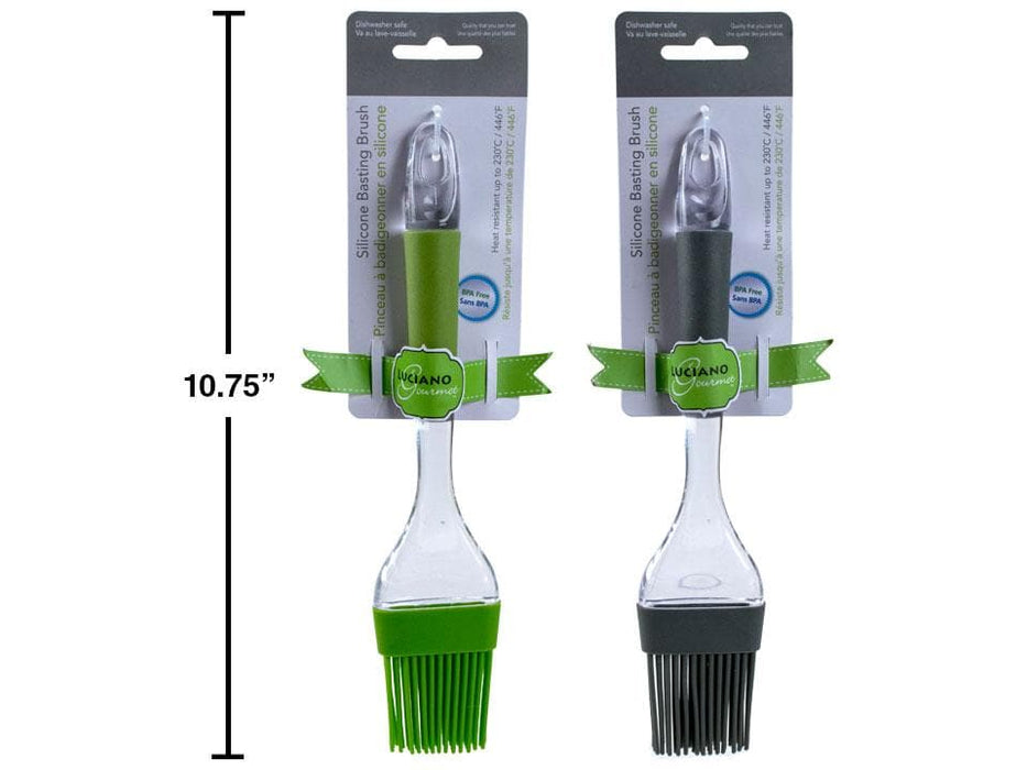 Luciano Gourmet - Silicone Utensils, Silicone Basting, W/ Silicone Handle, 2 Colors