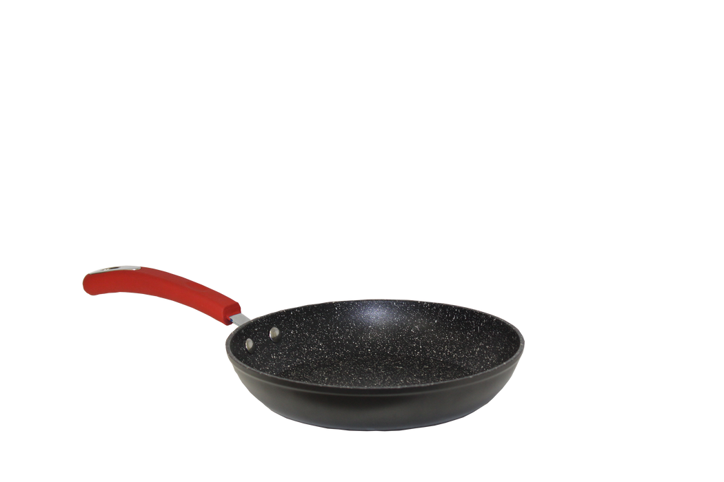 Millvado - Rainbow Non Stick Frypan, Red 11", Soft Grip Handle
