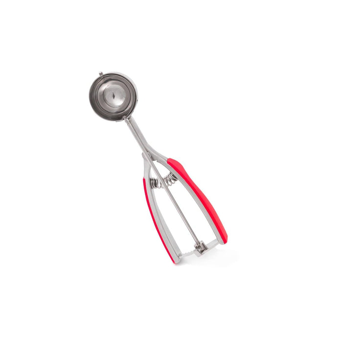 Millvado - SS Ice Cream Scoop With Soft Grip Handles, Medium 1.9'' Dia Red