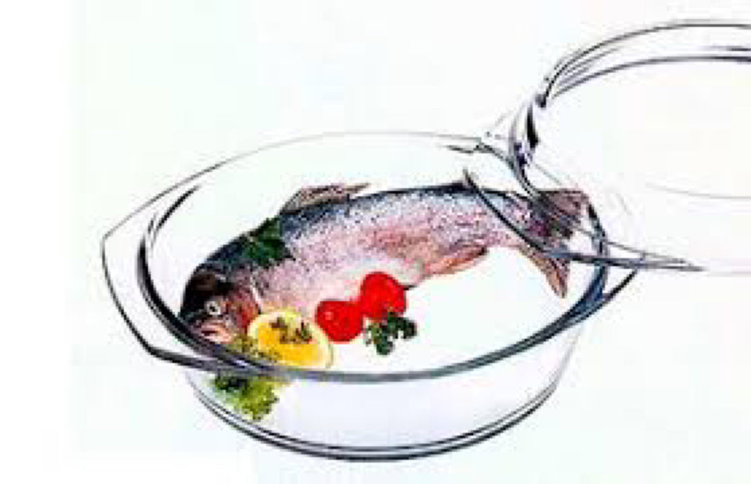 Simax - Round Glass Casserole W/ Glass Lid, 1.6Qt