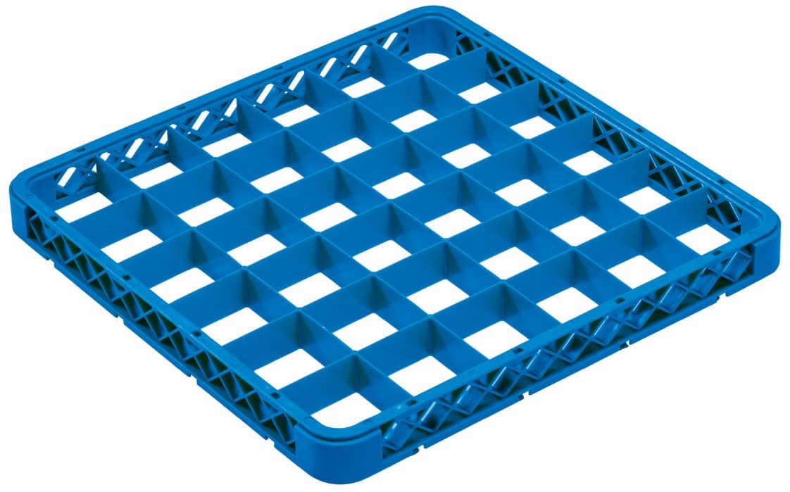 Castro - 36 Compartment Glass Rack Extenter, Blue, Compartment size 3 Rack Dimensions 19.5, H 1.75