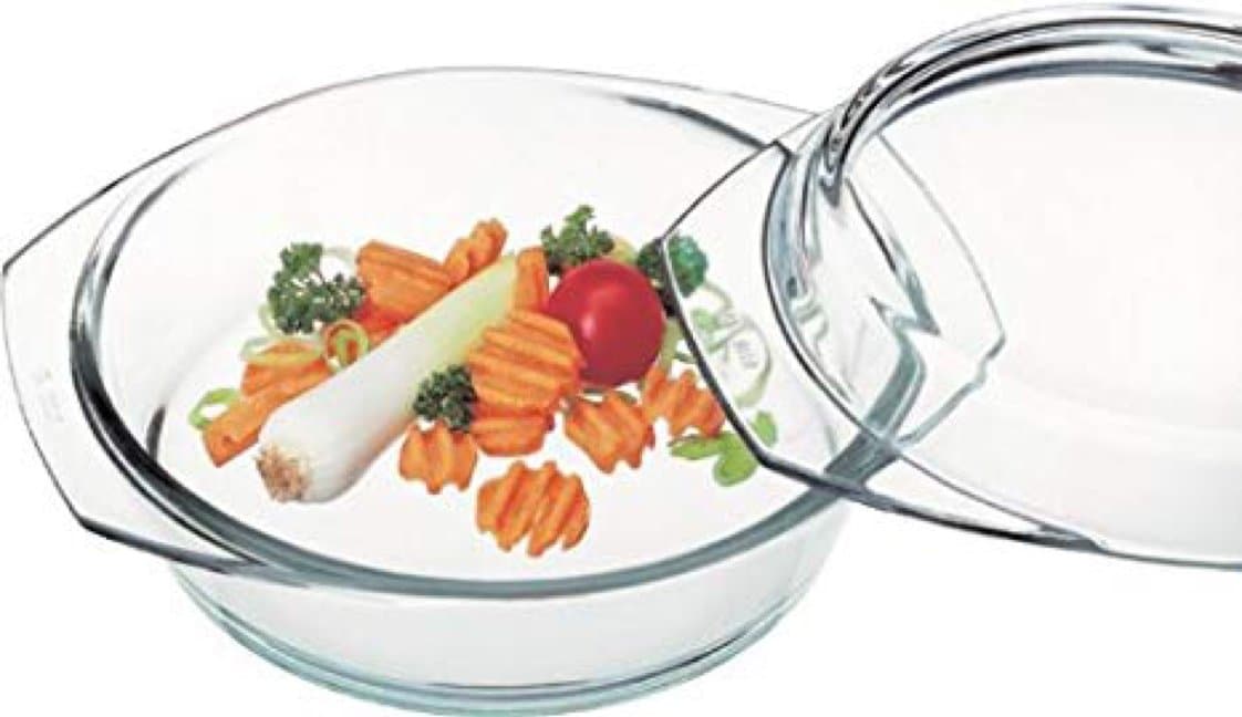 Simax - Round Glass Casserole W/ Glass Lid 8 In/0.75 Qt