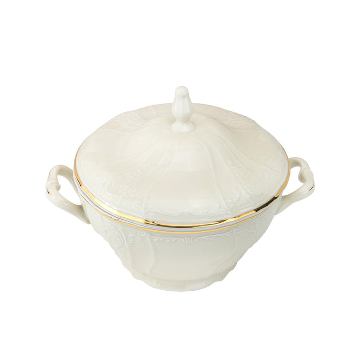 Vikko Luxe - Bernadotte Gold, Ivory, 2.7 Qt Soup Tureen