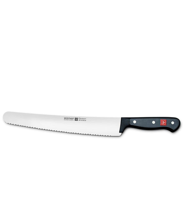 Wusthof - Gourmet Super Slicer Knife, Serrated Round Tip, 10", Black